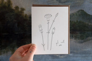 Get Well Soon Carnations Greeting Card