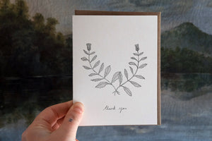 Thistle Thank You Greeting Card